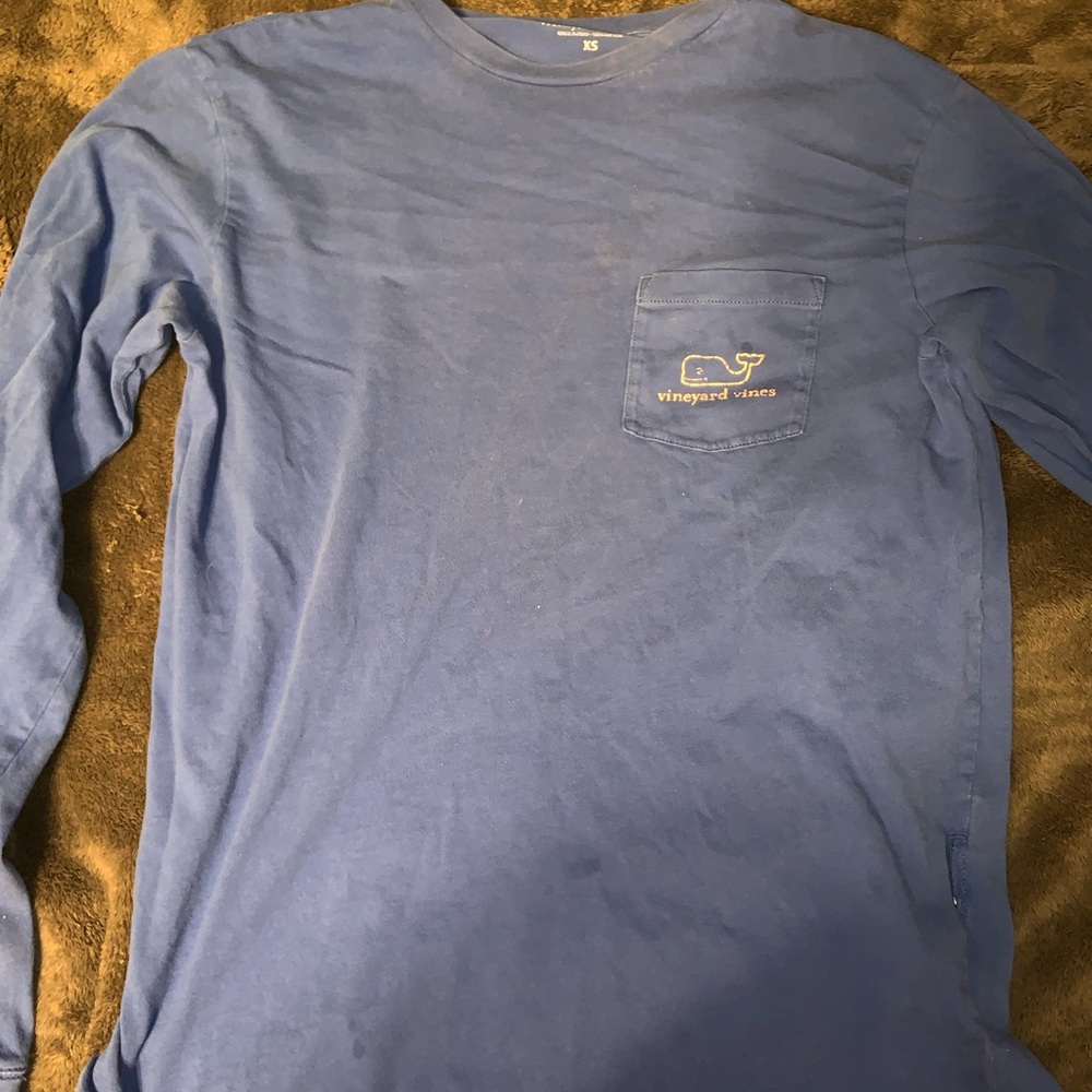 Blue & orange vineyard vines long sleeve tee